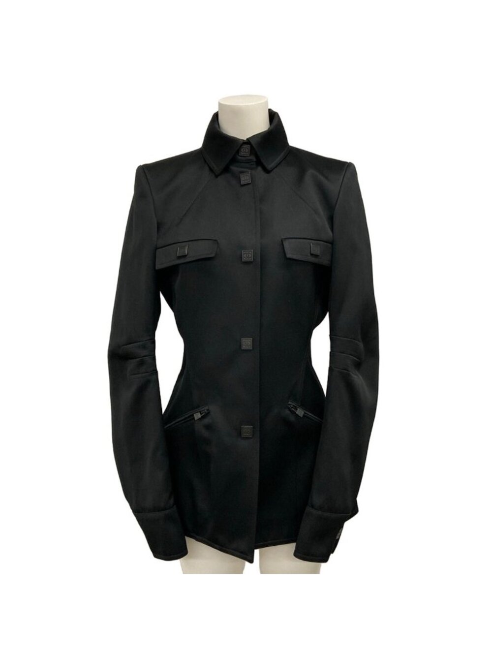 Chanel Jacket S Black Cotton 34